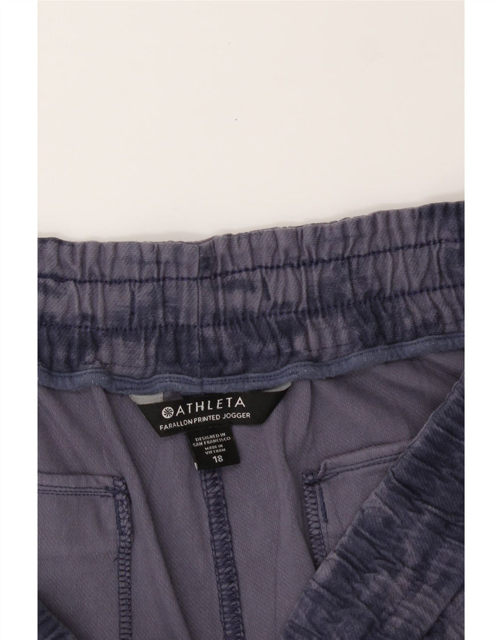 ATHLETA Womens Joggers Casual Trousers US 18 2XL W36 L27 Purple Tie Dye Vintage Athleta and Second-Hand Athleta from Messina Hembry 