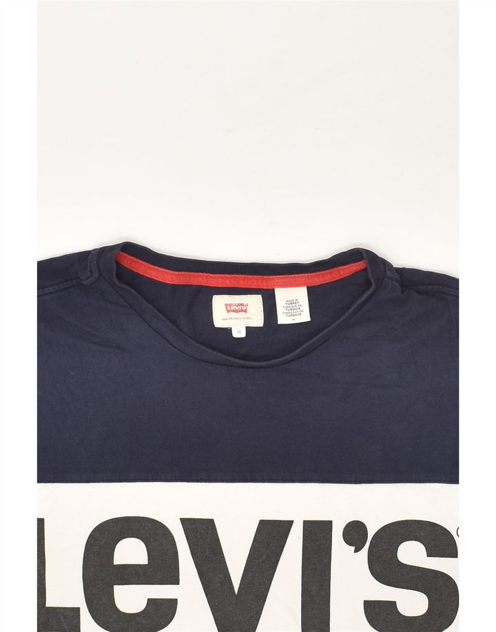 LEVI'S Mens Graphic T-Shirt Top Medium Red Colourblock Cotton | Vintage Levi's | Thrift | Second-Hand Levi's | Used Clothing | Messina Hembry 