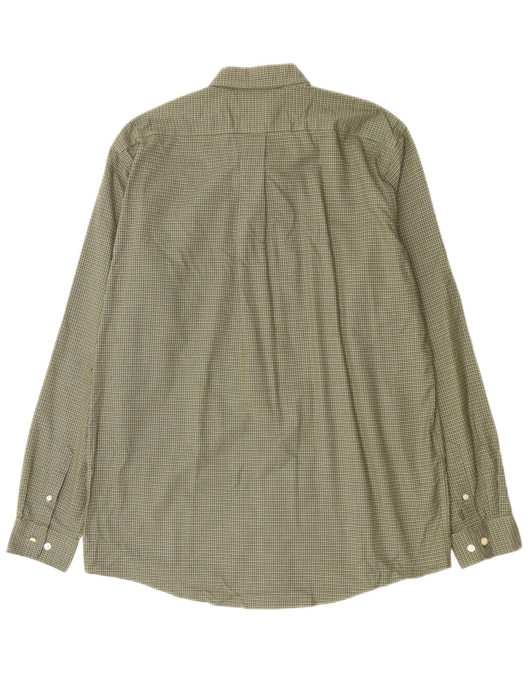 EDDIE BAUER Herre Relaxed Fit skjorte Stor grøn ternet bomuld