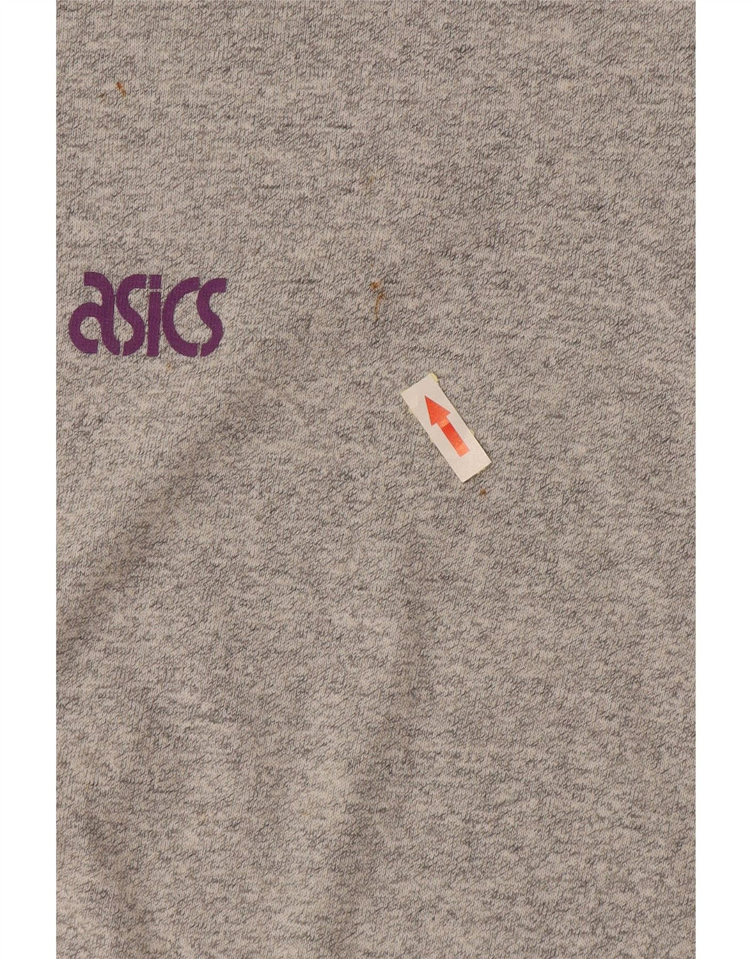 ASICS Dame Oversized grafisk T-shirt top UK 16 Stor grå flækket bomuld