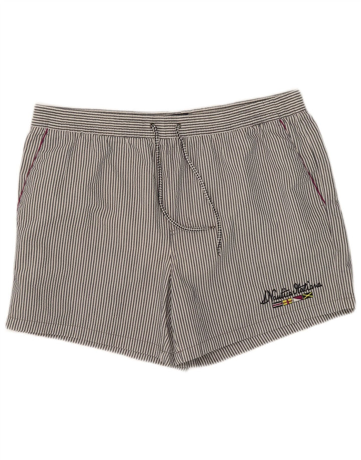 Nautica Badeshorts til mænd 2XL blå nålestribet polyester
