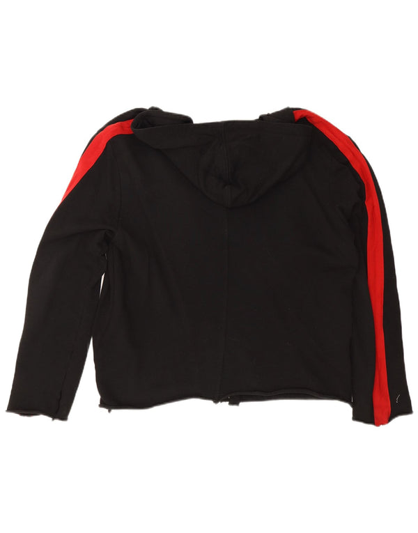 Zara sweater med hætte til kvinder UK 14 Medium Black Colourblock