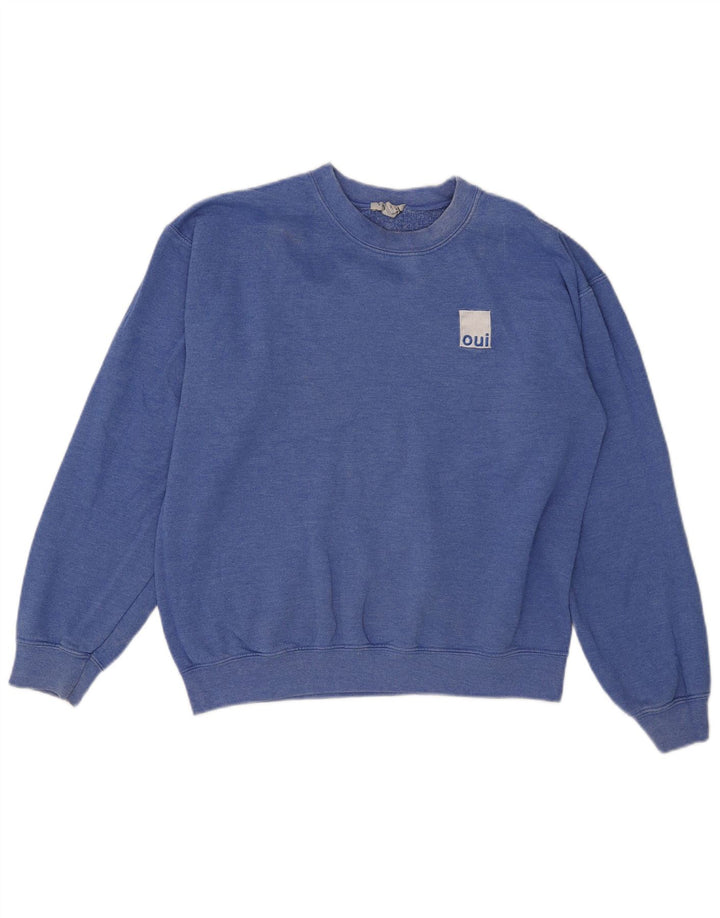 Topshop Dame Sweatshirt Jumper UK 12 Medium Blue