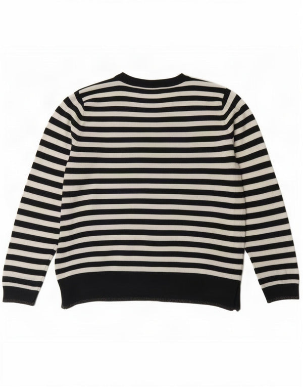Marks & Spencer Womens Crew Neck Jumper Sweater UK 14 Large Navy Blue