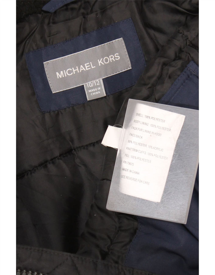 MICHAEL KORS Vindjakke til drenge 10-11 år Navy Blue Colourblock