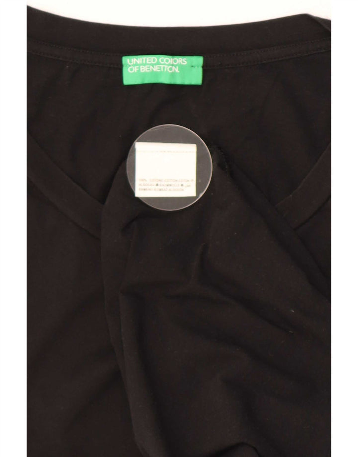 Benetton Damevest Top UK 18 XL Sort Bomuld