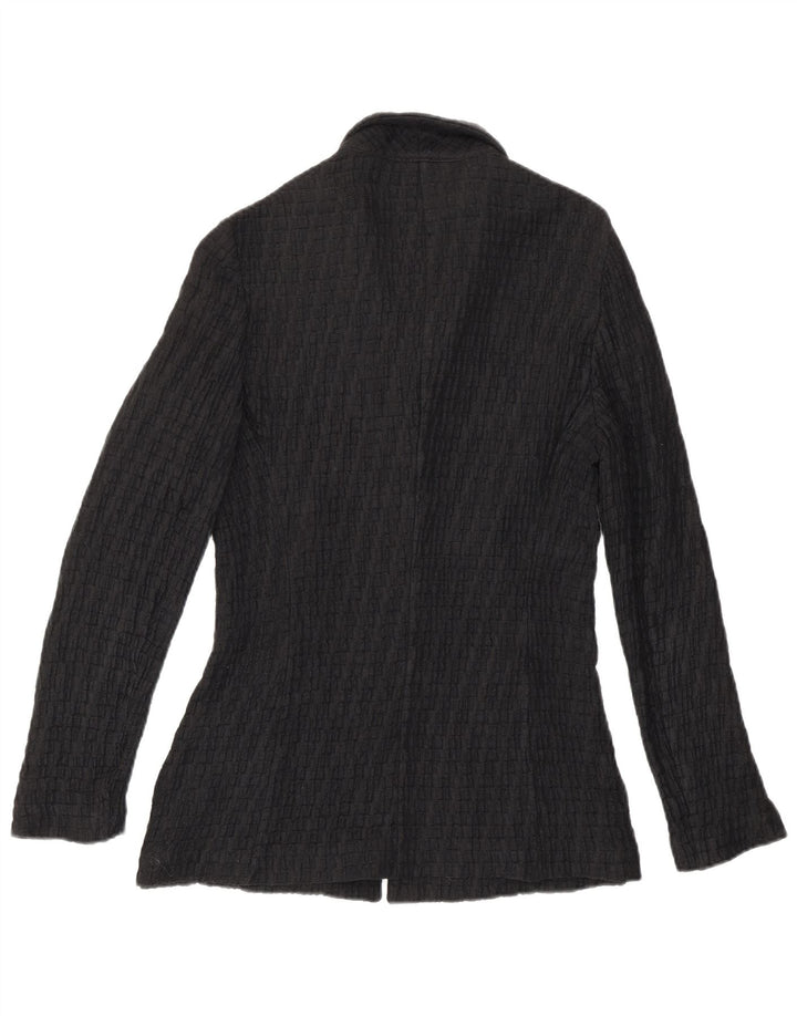 Boggi Damestrik 3-knaps blazerjakke IT 42 Mellem sort stribet bomuld