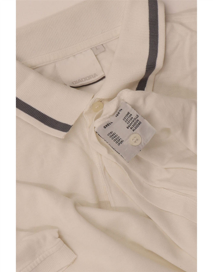 Diadora herre poloskjorte stor hvid bomuld