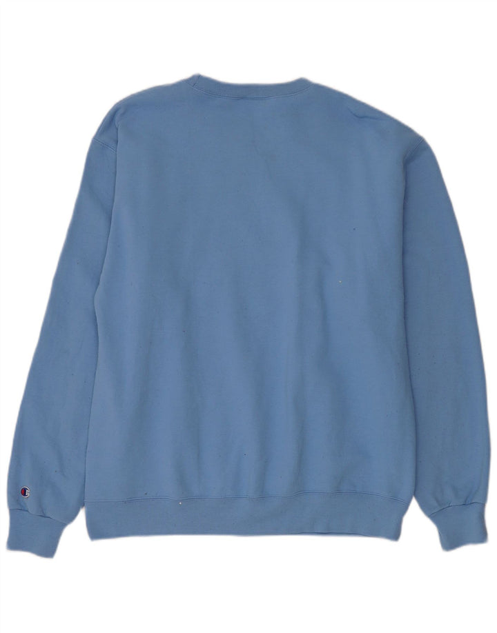Champion Herre Sweatshirt Jumper Stor Blå Bomuld