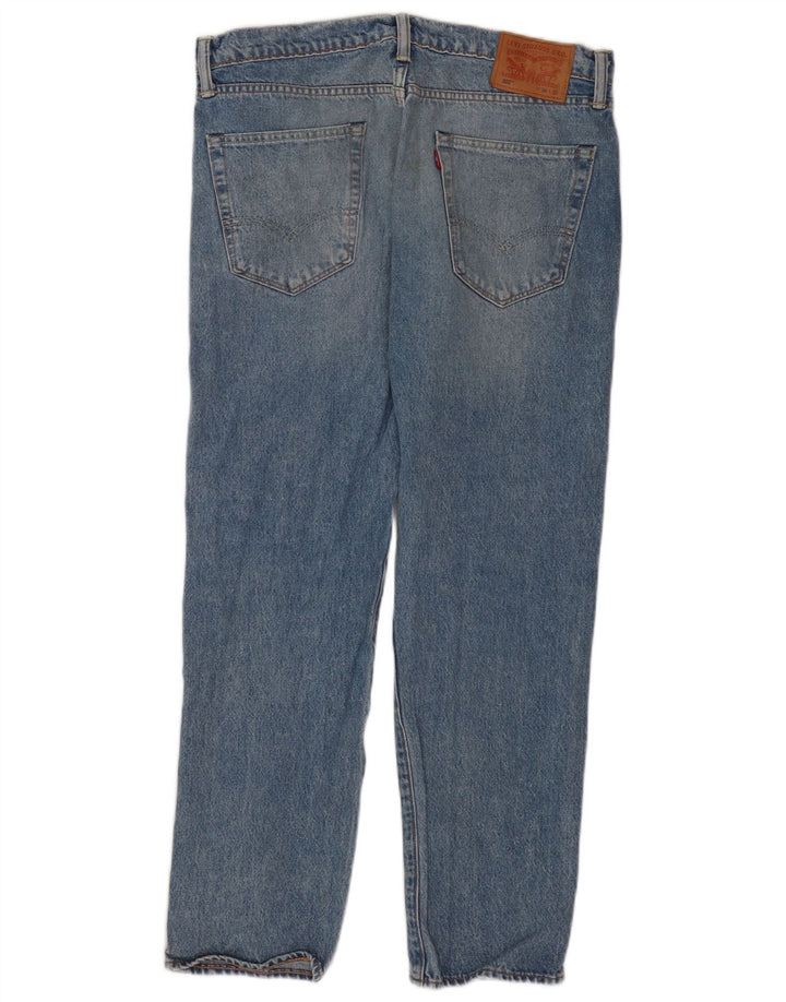 Levi's Herre 502 tilspidsede jeans W34 L32 blå bomuld