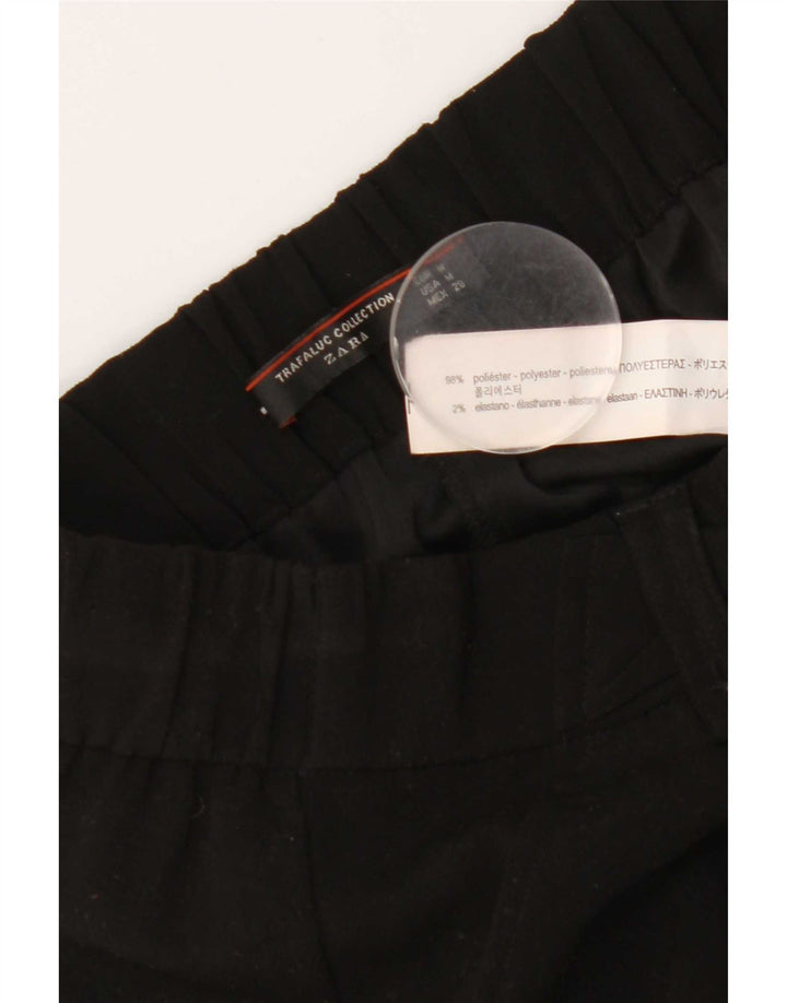 Zara Dame Capri Bukser Medium W28 L22 Sort Polyester