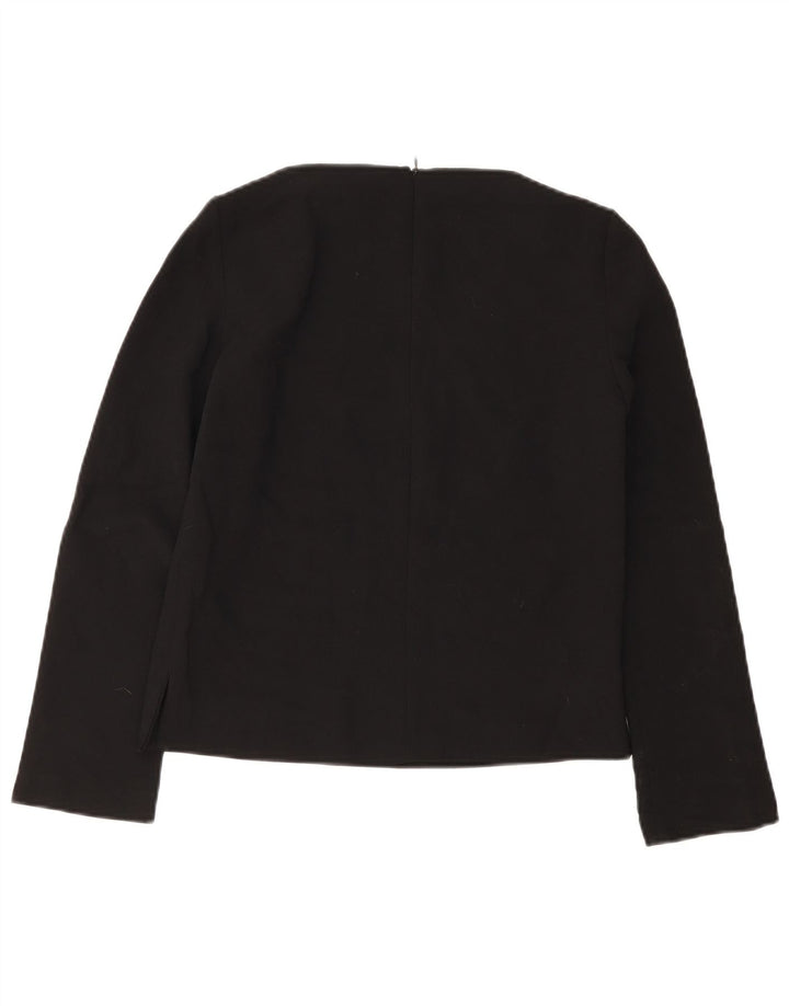 Zara Dame Top Langærmet UK 6 XS Sort Polyester