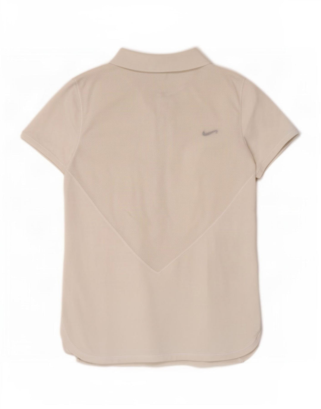Nike Dame Polo Shirt UK 8/10 Small Off White