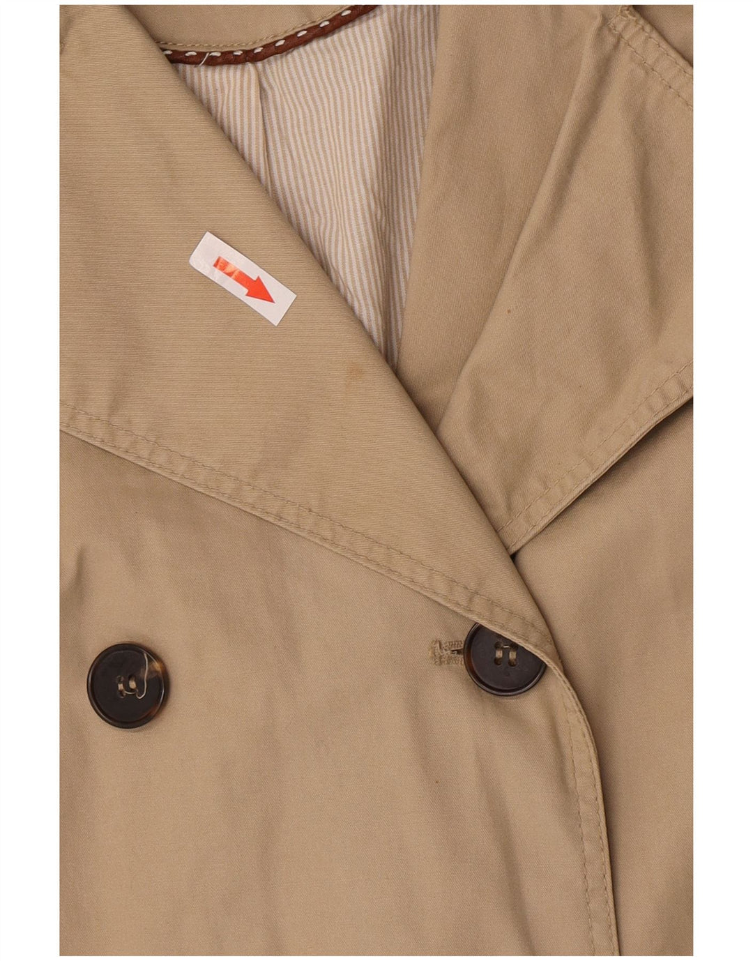 Zara Dame Trench Coat UK 14 Medium Beige Bomuld
