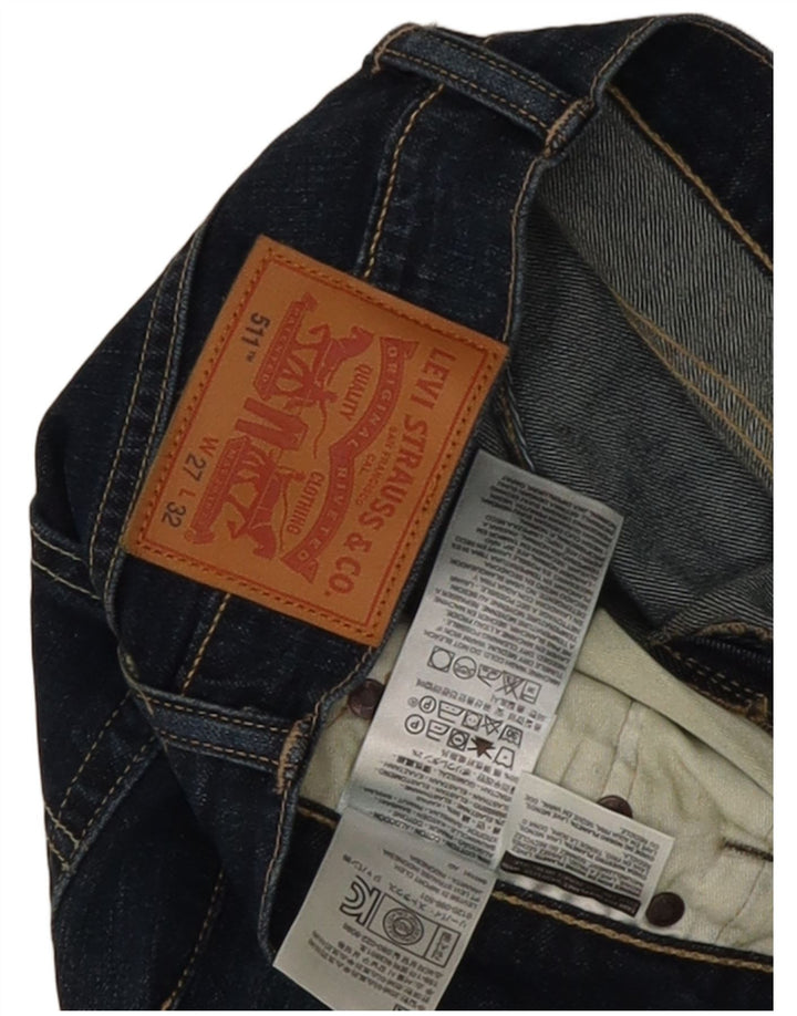 Levi's Dame 511 Slim Jeans W27 L32 Marineblå Bomuld