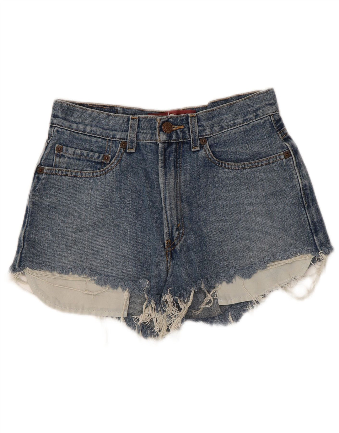LEVI'S Girls 569 Loose Fit Distressed denimshorts 13-14 år W27 Blå