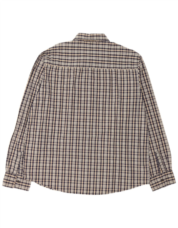 LEVI'S herreskjorte XL marineblå ternet polyester