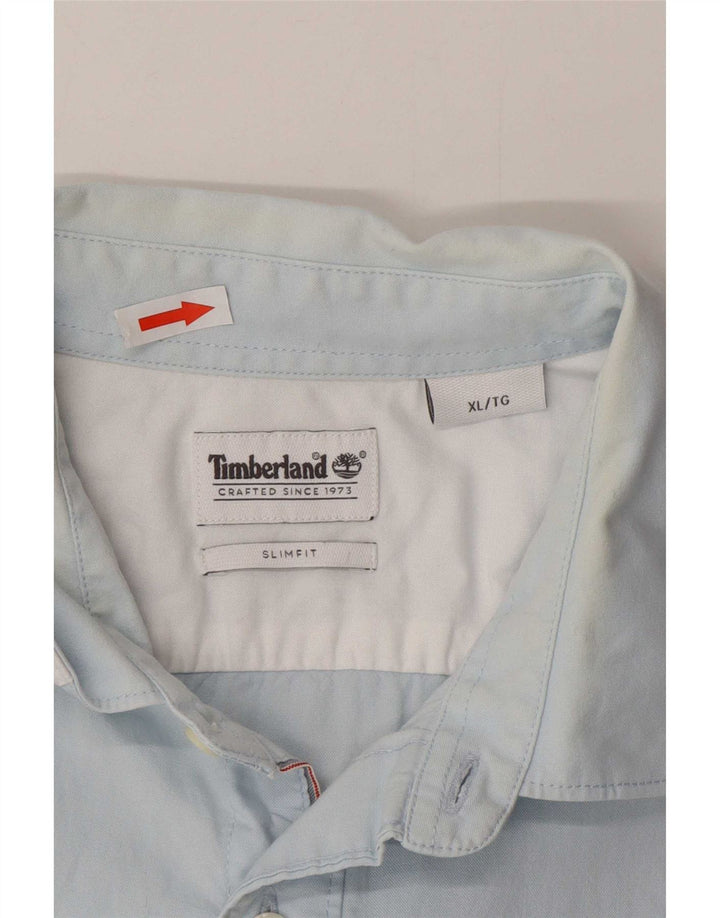 Timberland Herre Slim Fit skjorte XL blå bomuld