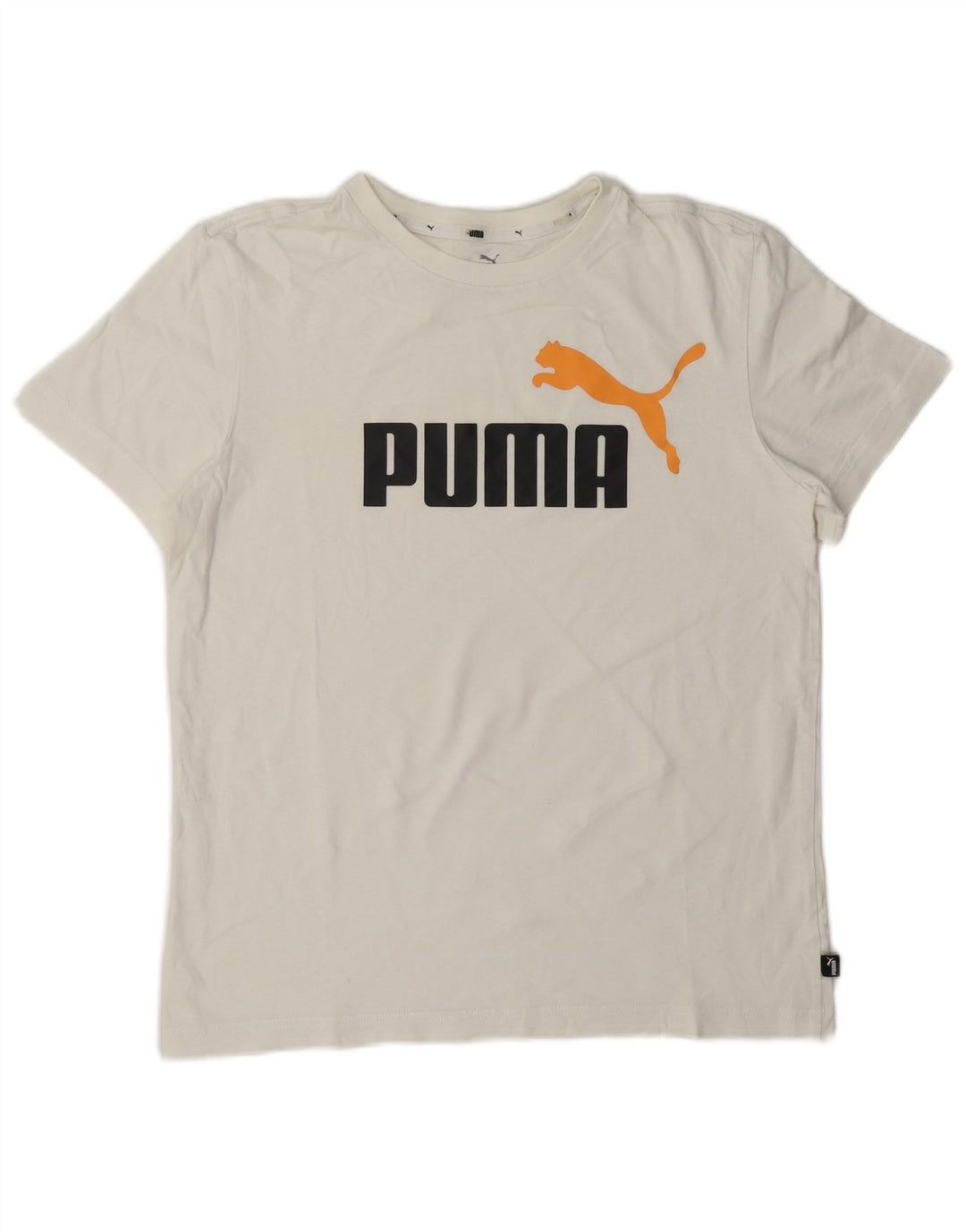 Puma Boys Grafisk T-Shirt Top 15-16 år Hvid