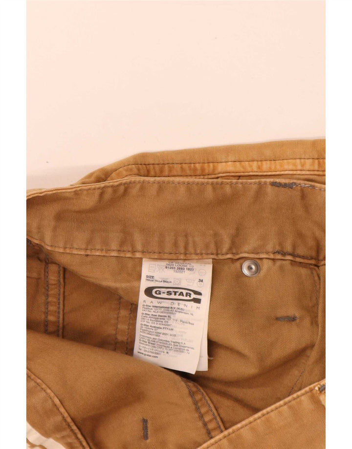 G-Star Herre Grafiske Cargo Shorts W34 Stor Beige Bomuld