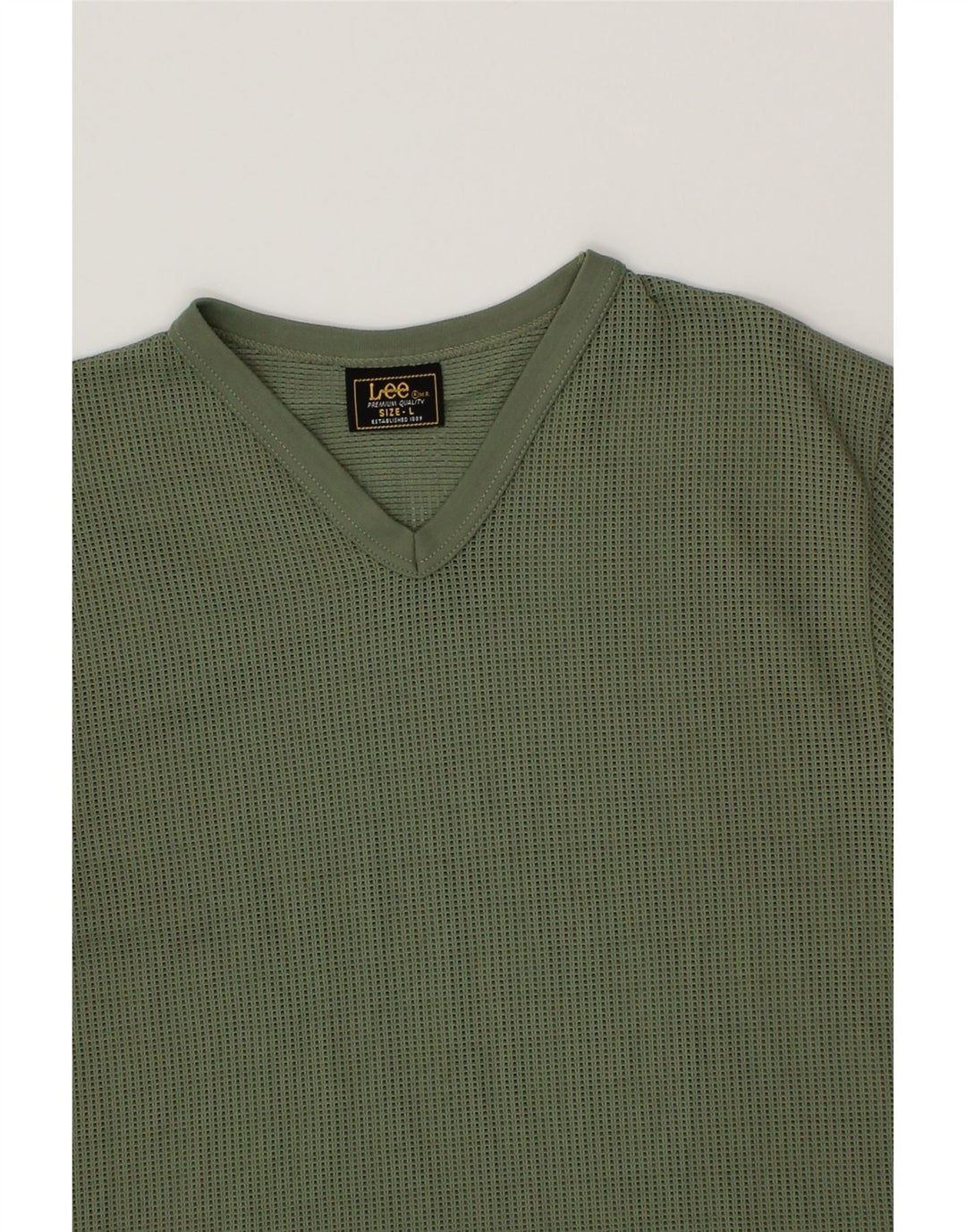 LEE Womens T-Shirt Top UK 14 Large Green Tencel Vintage Lee and Second-Hand Lee from Messina Hembry 