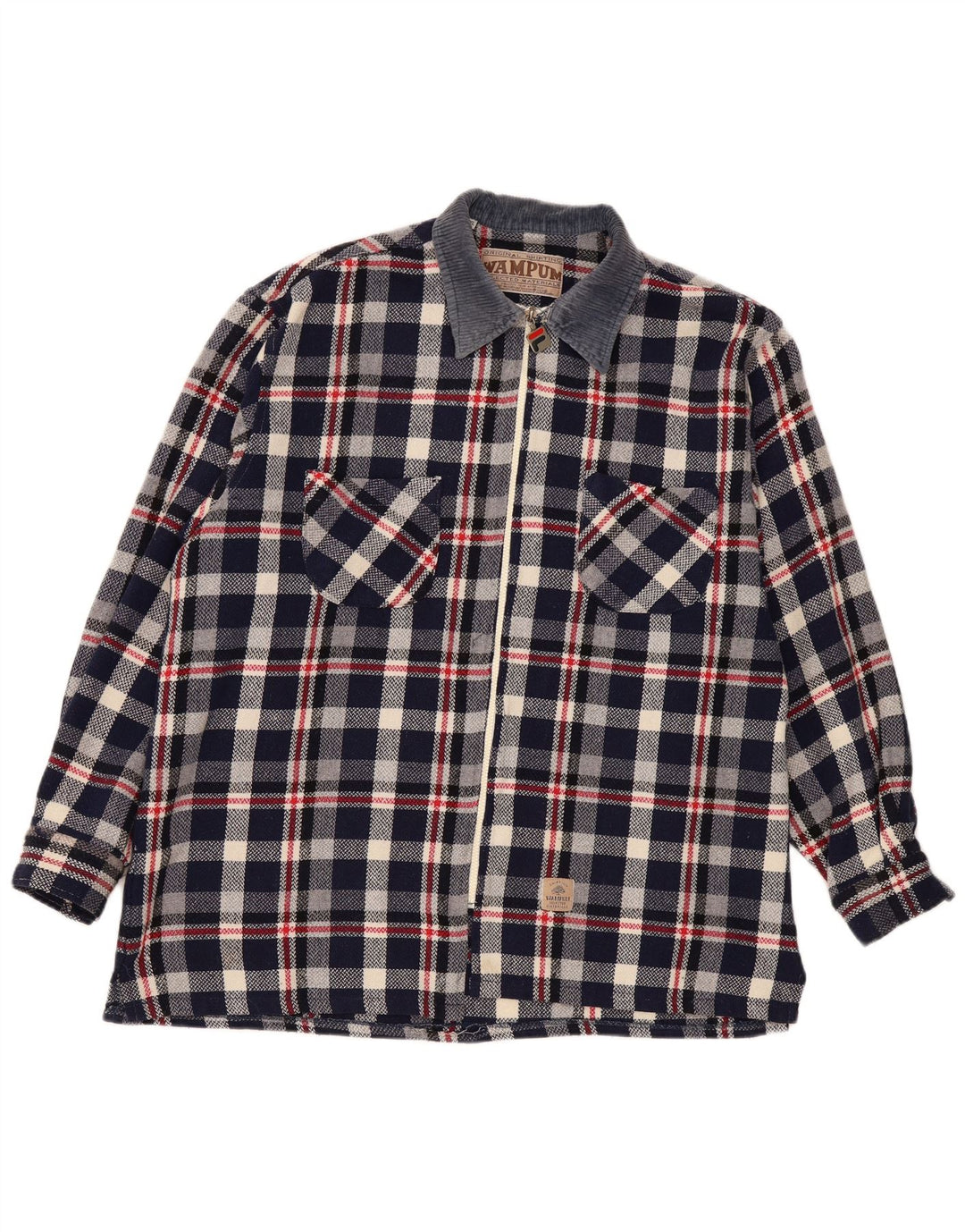 Wampum Herre flannelskjorte 2XL marineblå ternet