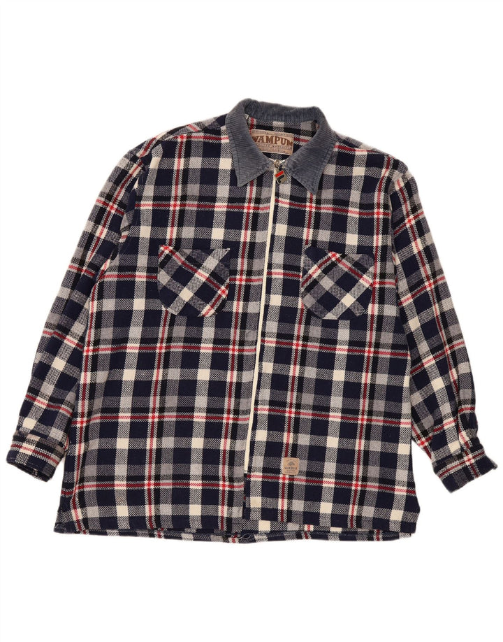 Wampum Herre flannelskjorte 2XL marineblå ternet
