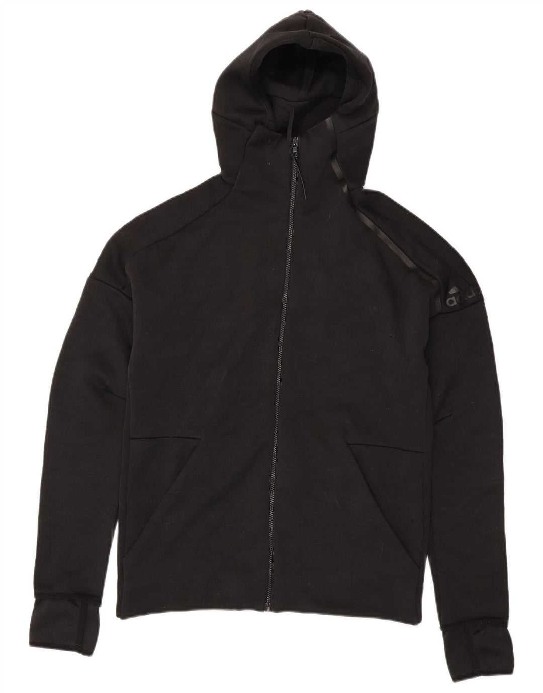 Adidas Hættetrøje med lynlås til mænd Medium Sort Flecked Polyester