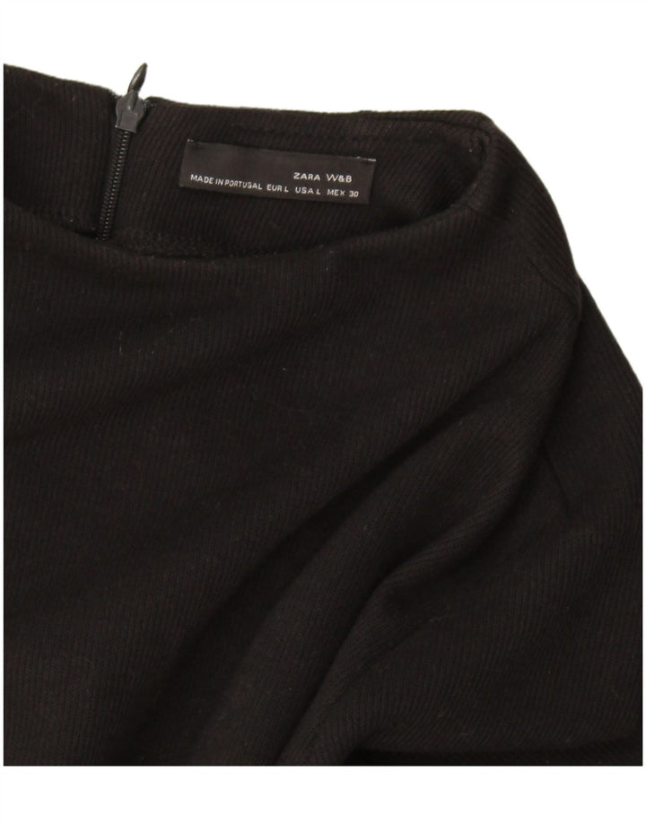 Zara Dame Jumper Dress UK 14 Large Black