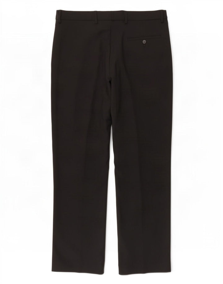 Marks & Spencer Herre skræddersyet pasform Casual Bukser W34 L31 Sort Polyester