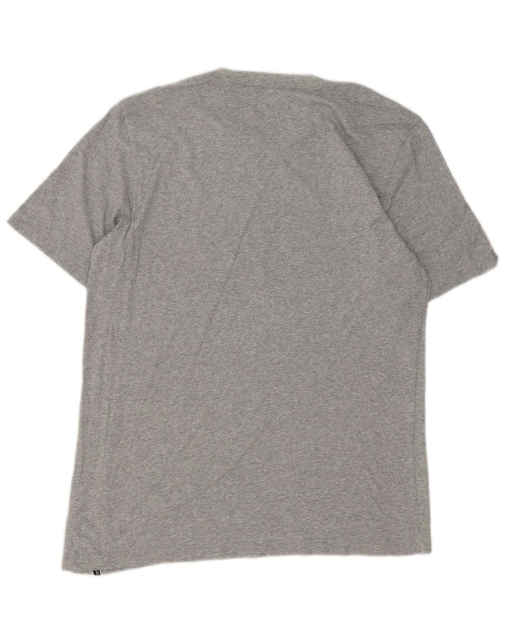 Champion Herre Grafisk T-Shirt Top Stor Grå Bomuld