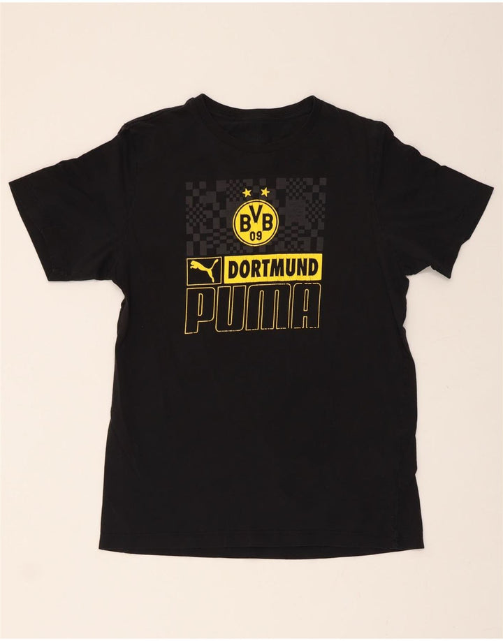 PUMA Mens BVB Dortmund Graphic T-Shirt Top Medium Black Vintage Puma and Second-Hand Puma from Messina Hembry 