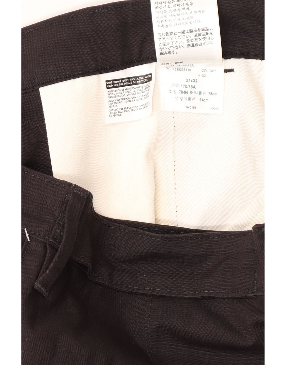 Levi's Slim Chino-bukser til mænd W31 L32 Sort bomuld