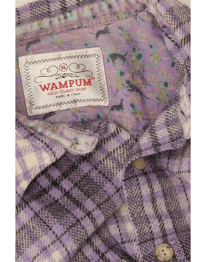 Wampum Herre flannelskjorte XL lilla ternet