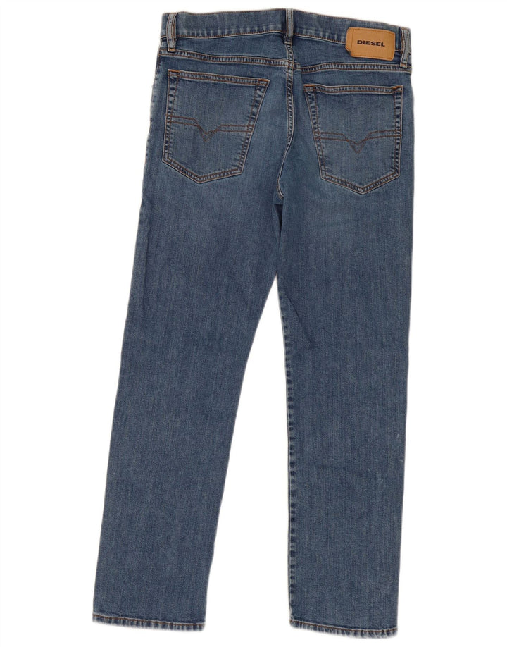DIESEL Dame Straight Jeans W30 L27 Blå Bomuld