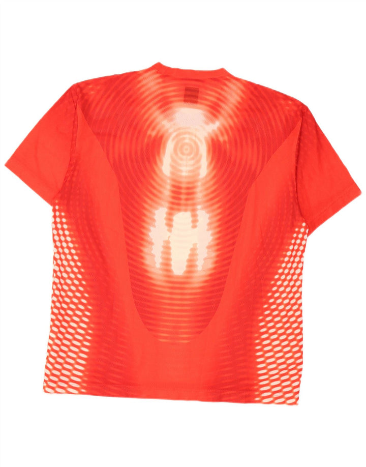 Fila Herre T-Shirt Top Large Orange Tie Dye Polyester