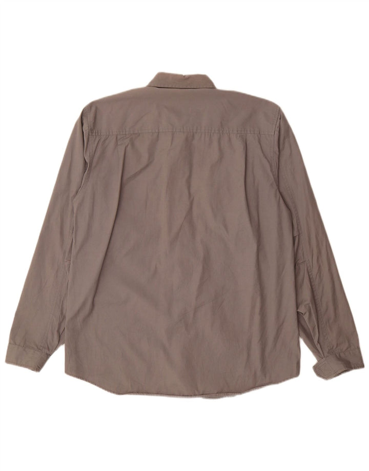 LEVI'S Mens Military Shirt Large Grey Cotton