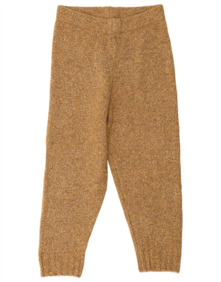 Zara Dame Capri Træningsdragt Bukser Joggers UK 14 Large Beige Polyester