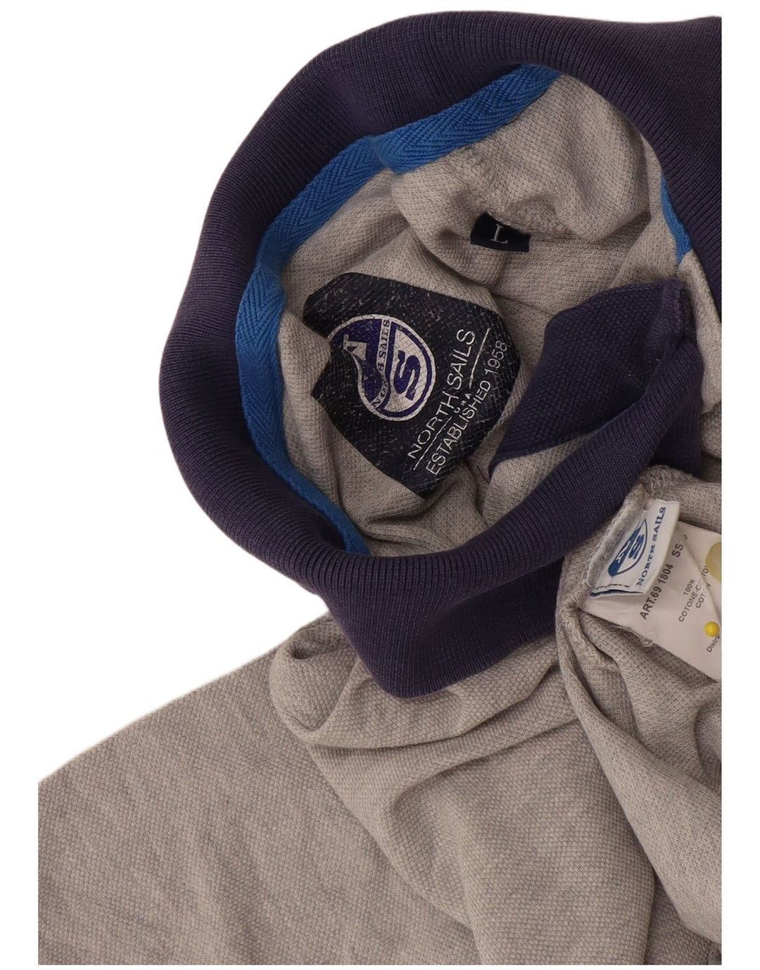 North Sails Herre Polo Shirt Stor Grå Colourblock Bomuld