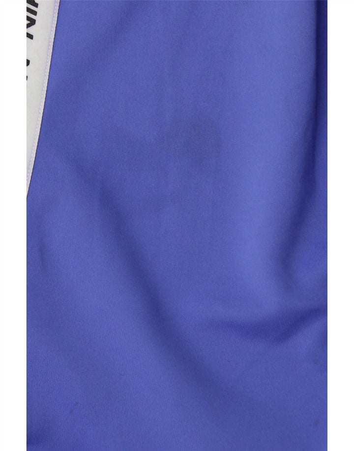 Nike Dame Grafiske Capri Leggings UK 8 Small Blue Colourblock Polyester