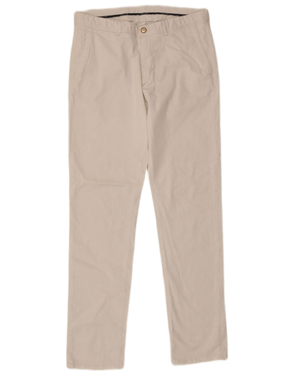 Massimo Dutti Herre Slim Chino Bukser EU 44 Large W34 L33 Hvid
