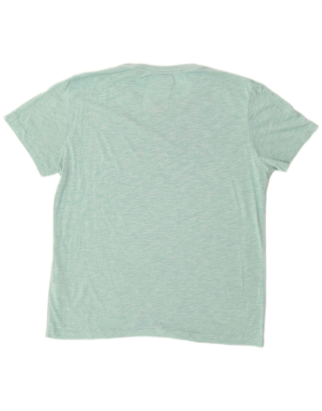 SUPERDRY Herre grafisk T-shirt Top XL Blå Bomuld