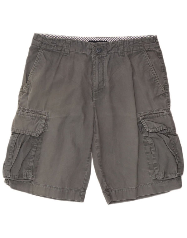 Tommy Hilfiger Mens Cargo Shorts W33 Medium Grey Cotton