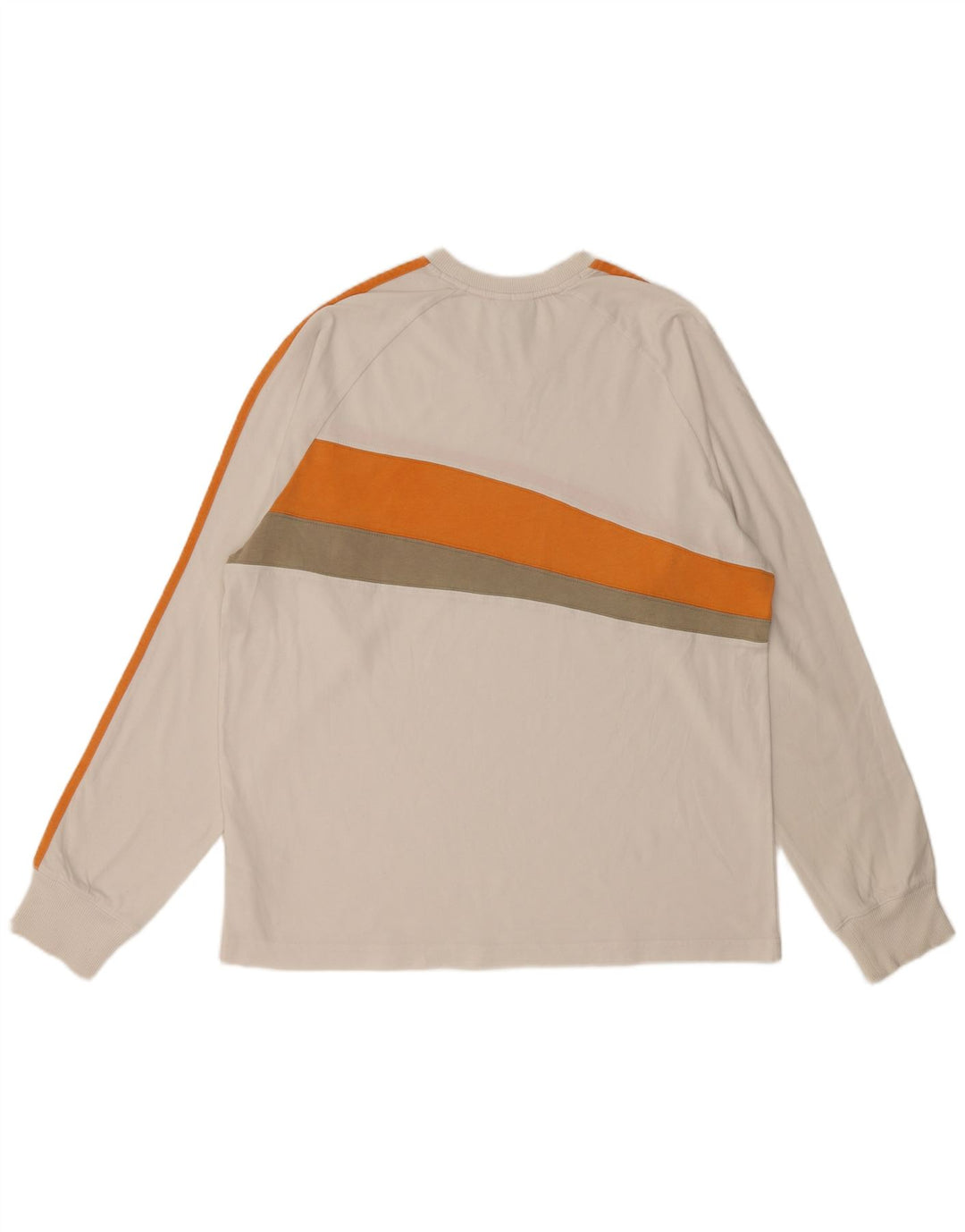 ADIDAS grafisk sweatshirt til mænd Medium Off White Colourblock Bomuld