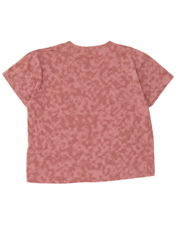 Under Armour Grafisk T-shirt top til kvinder UK 18 XL Pink Tie Dye Bomuld