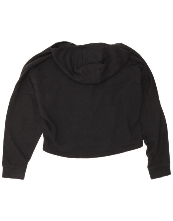 Juicy Couture Piger Grafisk Crop Hættetrøje Sweater med lynlås 14-15 år Sort