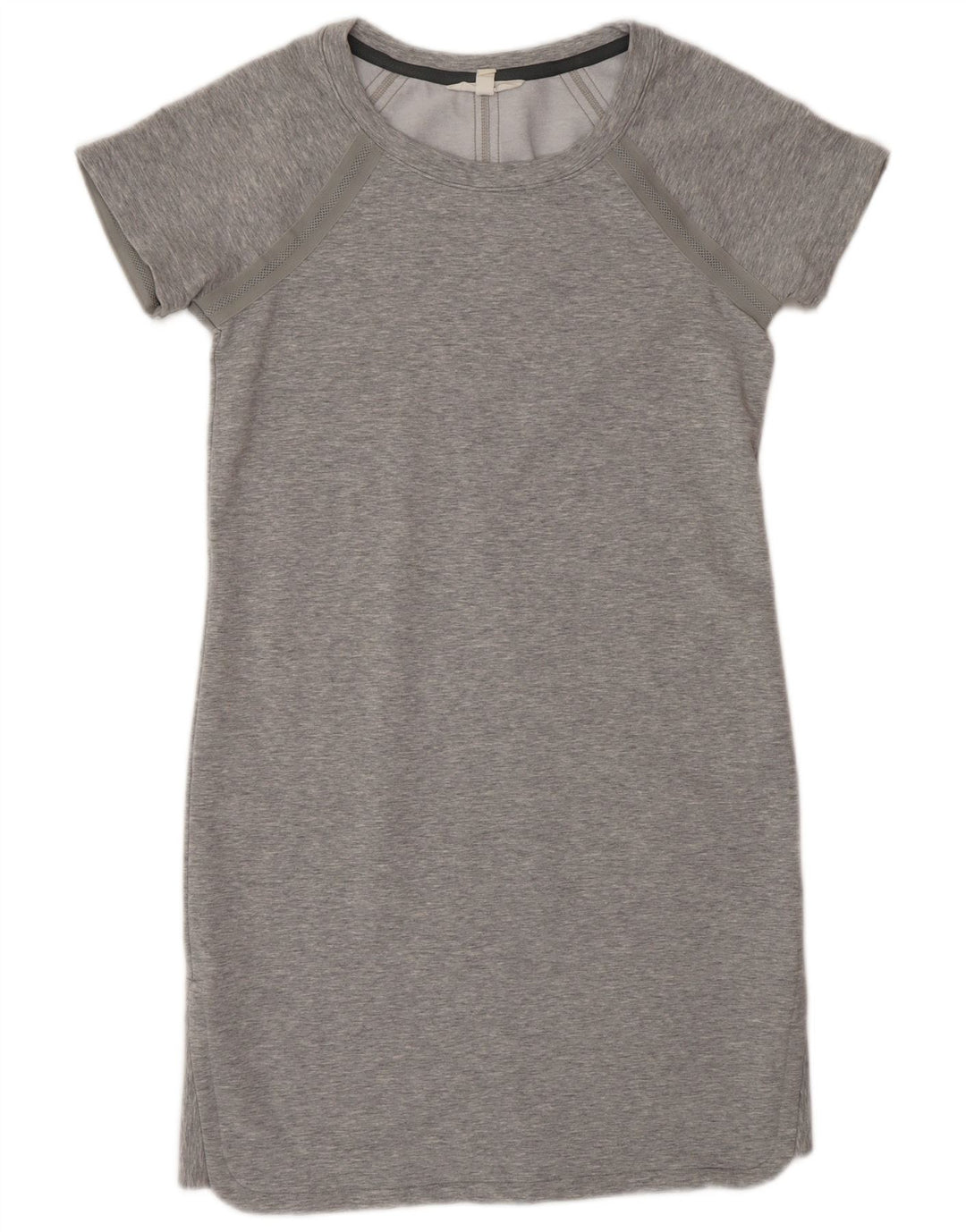 Athleta Dame T-Shirt Kjole UK 10 Small Grå Flecked Polyester