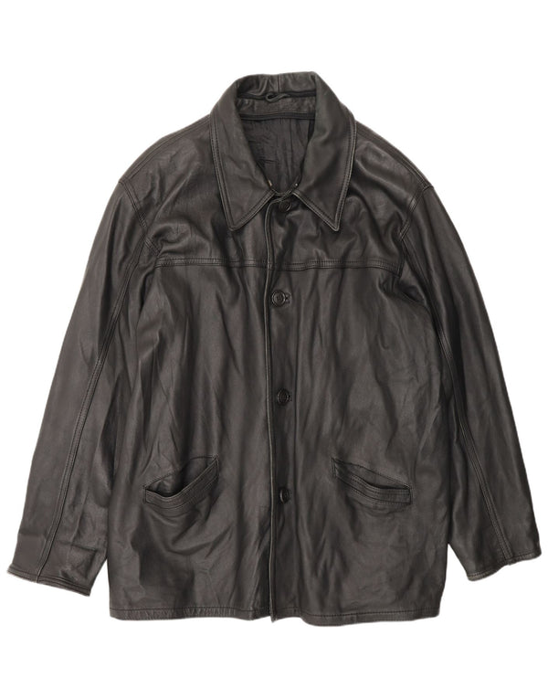 Vintage herre læderfrakke UK 42 XL Sort