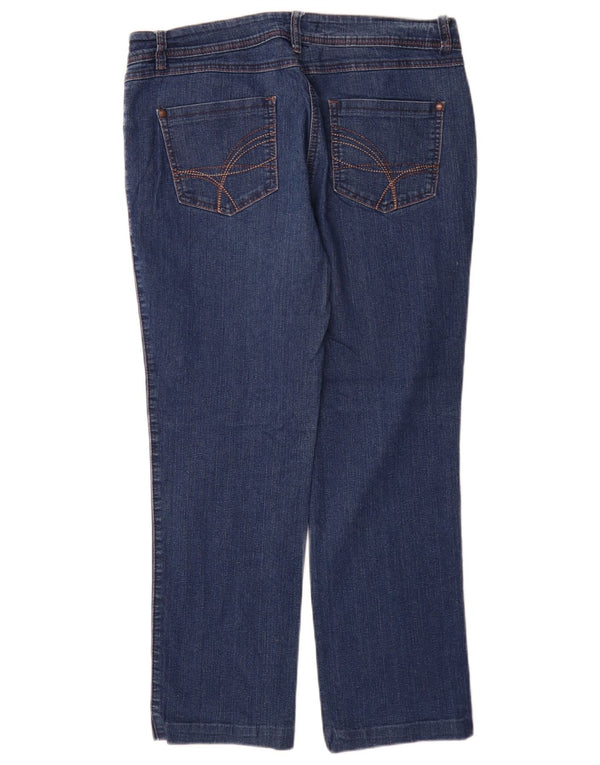 M&Co Dame Straight Jeans UK 14 Large W32 L28 Blue Cotton