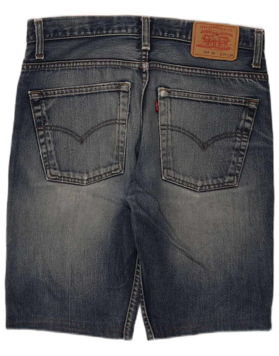 LEVI'S Herre 507 denimshorts W33 Medium Blue Bomuld